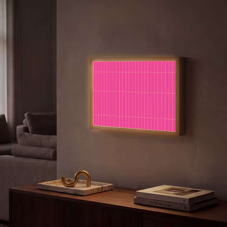 Lightbox - Wandlamp - Patroon - Tegel - Magenta - Roze — 2