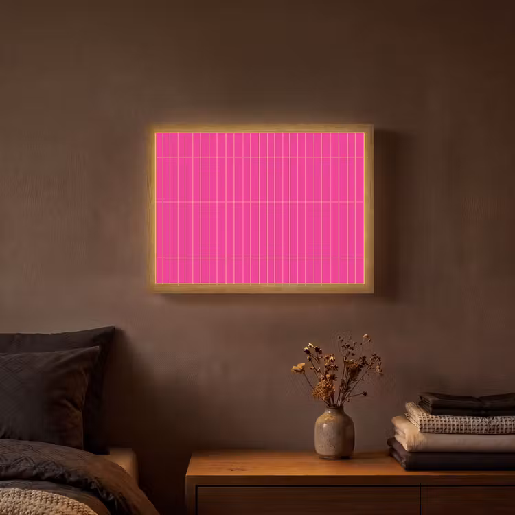 Lightbox - Wandlamp - Patroon - Tegel - Magenta - Roze — 3
