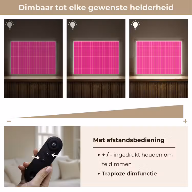 Lightbox - Wandlamp - Patroon - Tegel - Magenta - Roze — 9