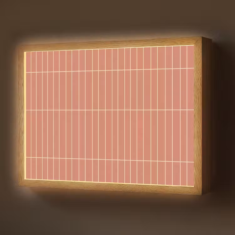 Lightbox - Wandlamp - Patroon - Tegels - Terracotta — 1