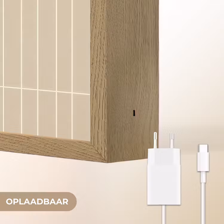 Lightbox - Wandlamp - Verticaal - Wandtegel - Crème - Beige — 7
