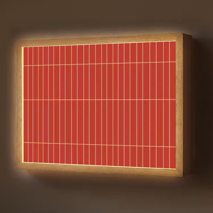 Lightbox - Wandlamp - Verticaal - Wandtegel - Helderrood — 1