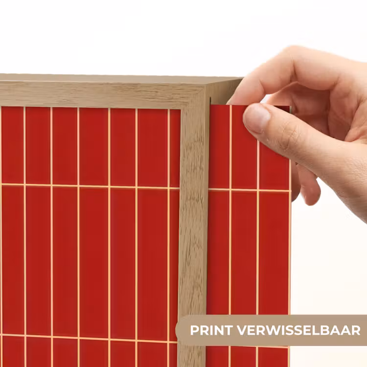Lightbox - Wandlamp - Verticaal - Wandtegel - Helderrood — 5