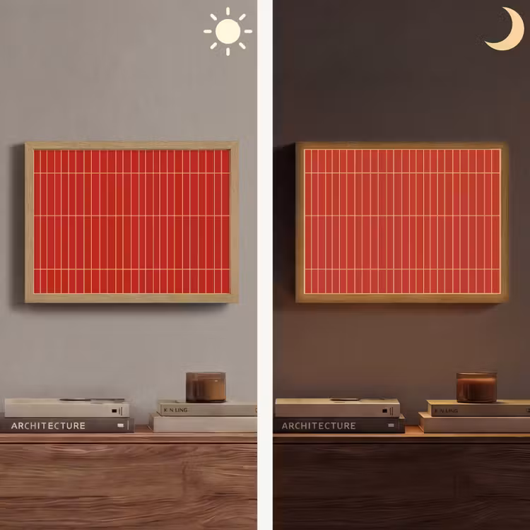 Lightbox - Wandlamp - Verticaal - Wandtegel - Helderrood — 6