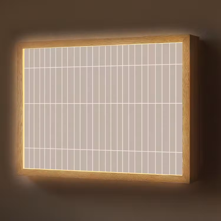Lightbox - Wandlamp - Verticaal - Wandtegel - Licht Beige — 1
