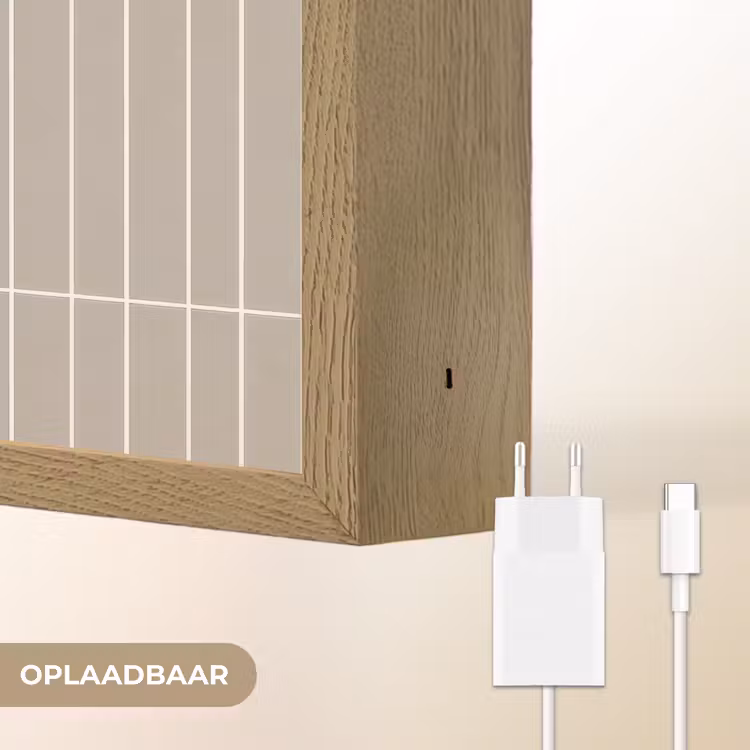 Lightbox - Wandlamp - Verticaal - Wandtegel - Licht Beige — 7