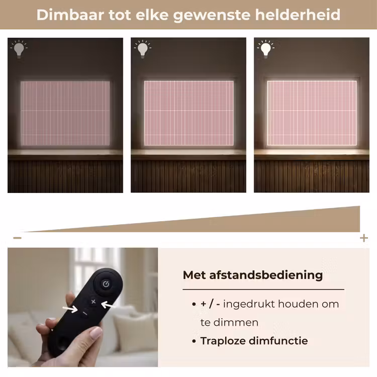 Lightbox - Wandlamp - Verticaal - Wandtegel - Lichtroze — 9