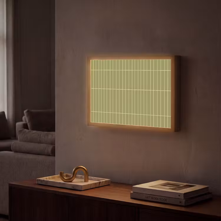Lightbox - Wandlamp - Verticaal - Wandtegel - Olijfgroen — 2