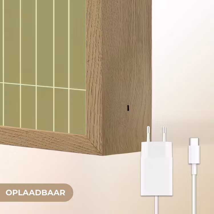 Lightbox - Wandlamp - Verticaal - Wandtegel - Olijfgroen — 7