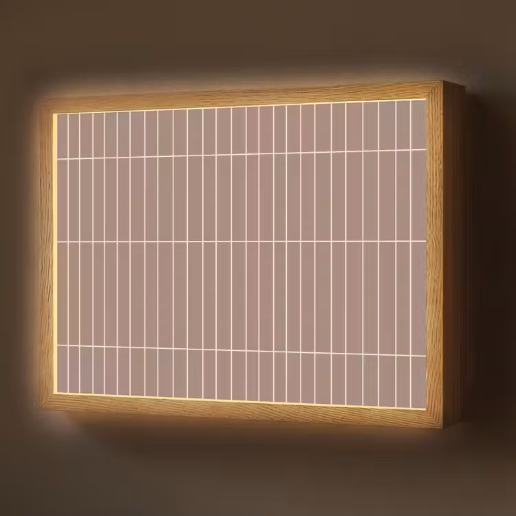 Lightbox - Wandlamp - Verticaal - Wandtegel - Terracotta — 1