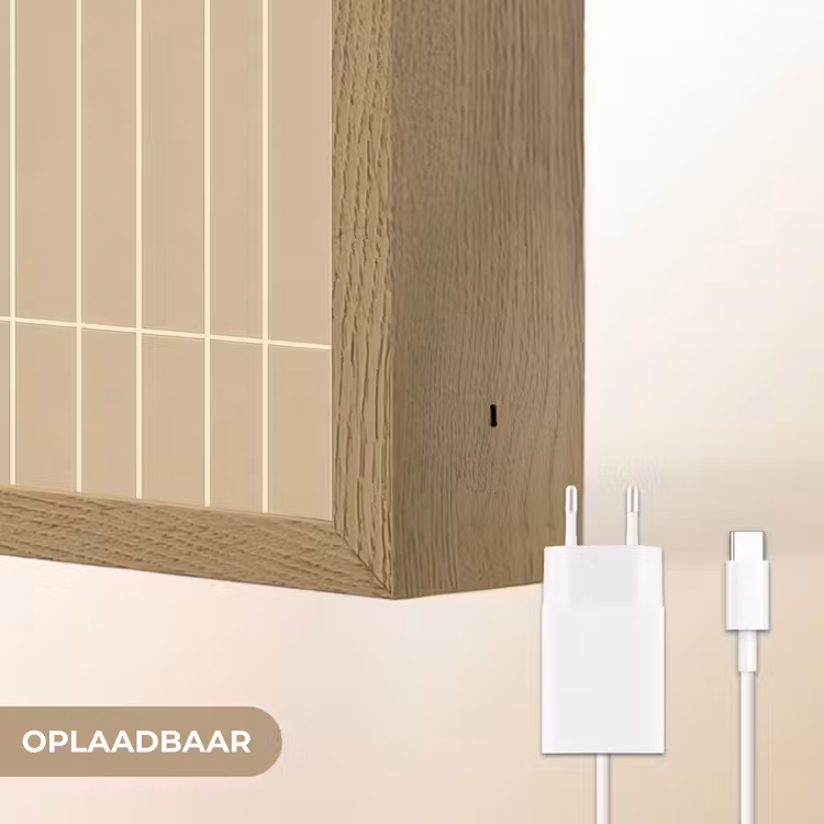 Lightbox - Wandlamp - Verticaal - Wandtegel - Zand - Beige — 7