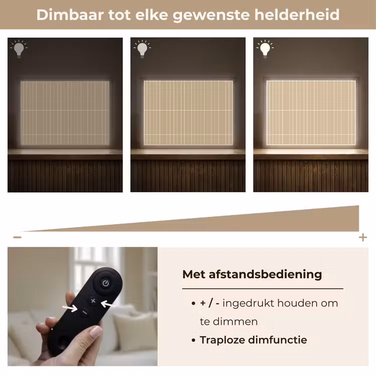 Lightbox - Wandlamp - Verticaal - Wandtegel - Zand - Beige — 9