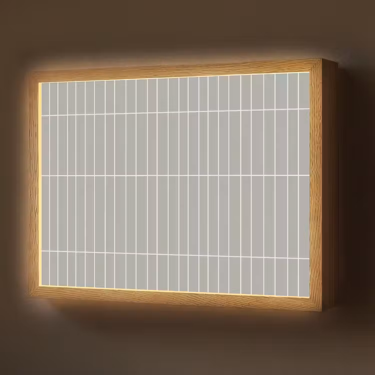 Lightbox - Wandlamp - Wandtegel - Verticaal - Lichtgrijs — 1
