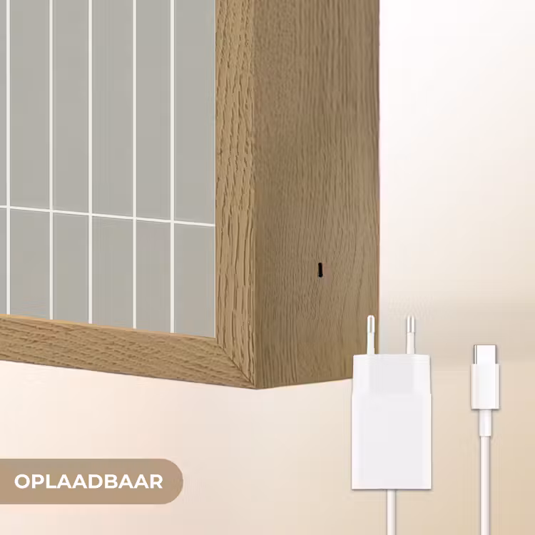 Lightbox - Wandlamp - Wandtegel - Verticaal - Lichtgrijs — 7