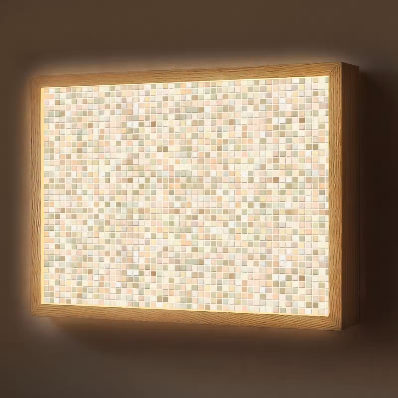 Lightbox - Wandlamp - Mozaïek - Patroon - Beige — 1