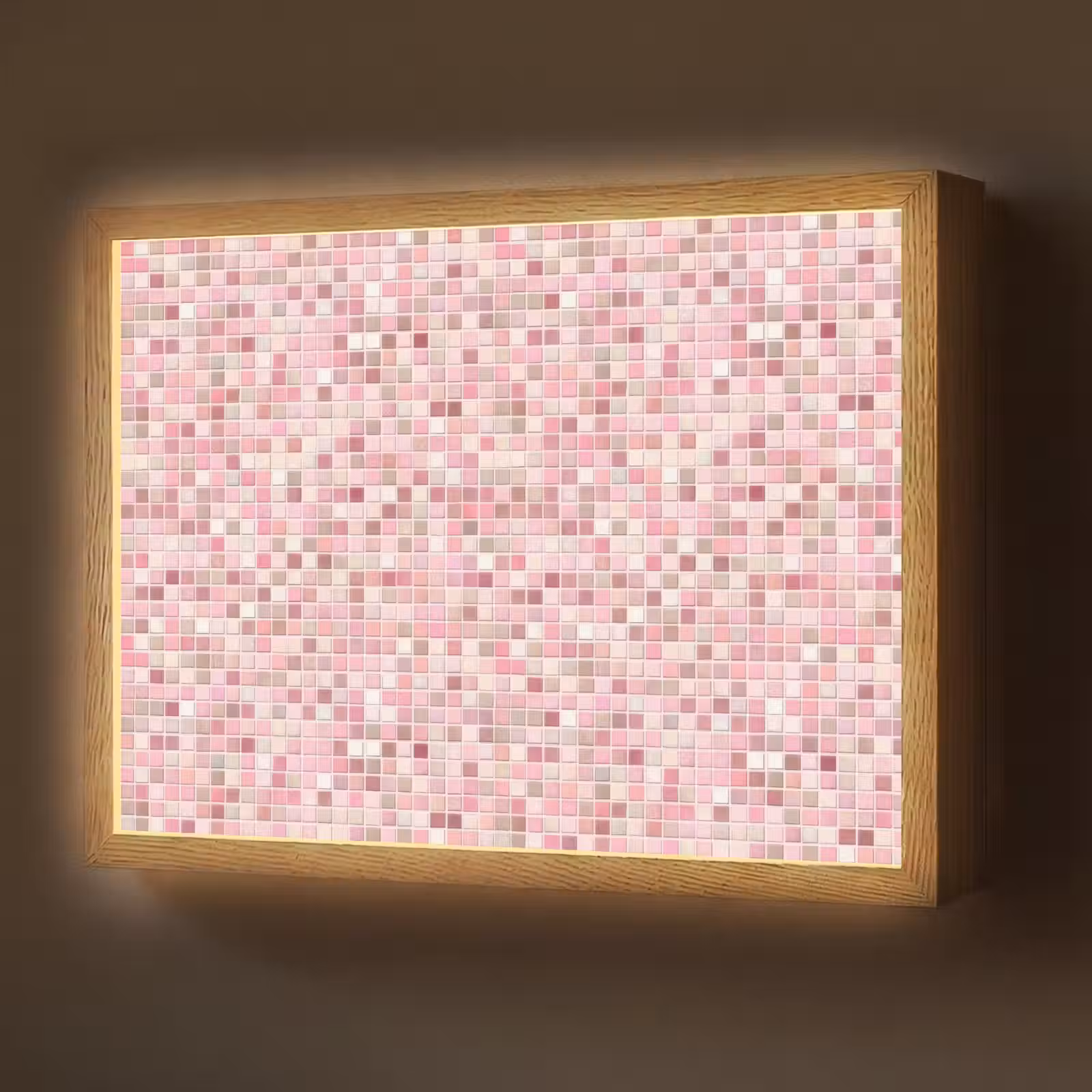 Lightbox - Wandlamp - Mozaïek - Patroon - Roze — 1