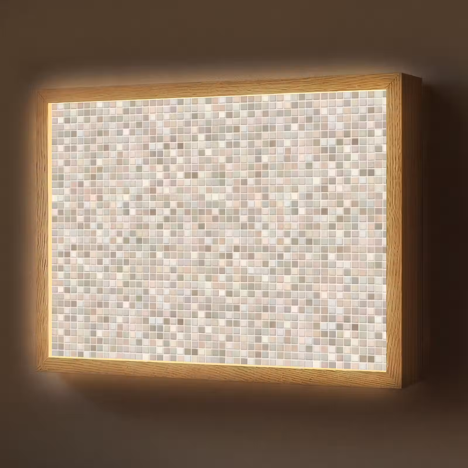 Lightbox - Wandlamp - Mozaïek - Patroon- Taupe — 1