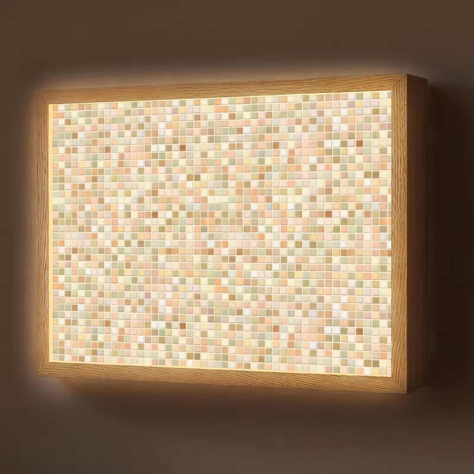 Lightbox - Wandlamp - Mozaïek - Patroon - Terracotta — 1