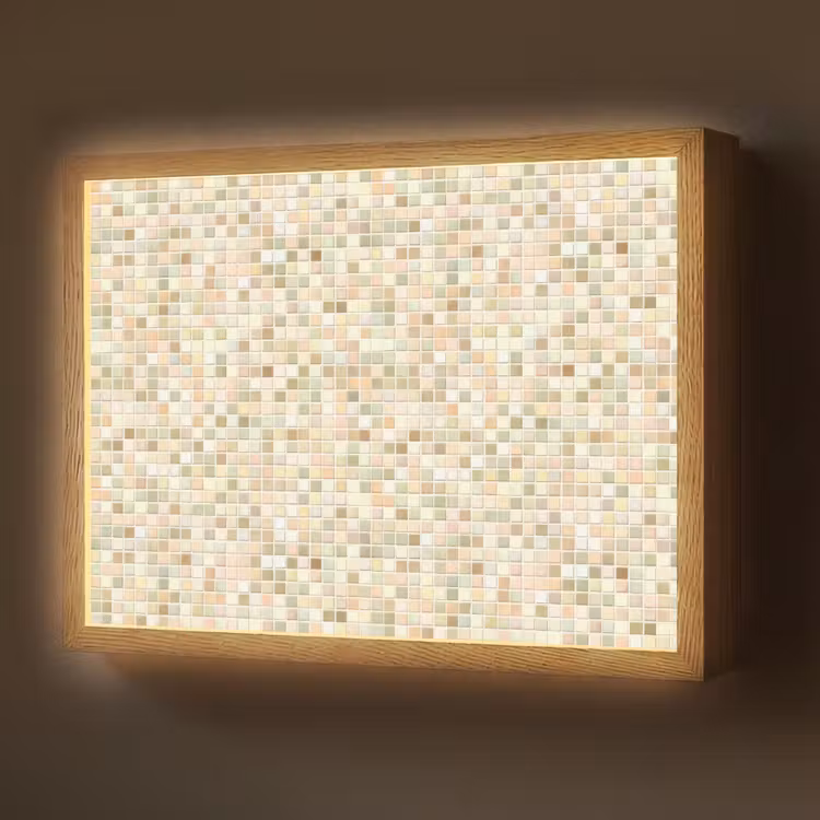 Lightbox - Wandlamp - Mozaïek - Patroon - Beige — 1