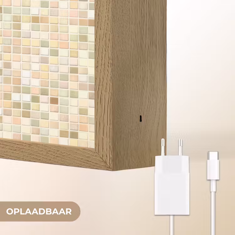 Lightbox - Wandlamp - Mozaïek - Patroon - Beige — 7