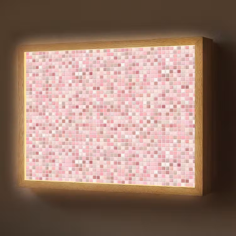 Lightbox - Wandlamp - Mozaïek - Patroon - Roze — 1