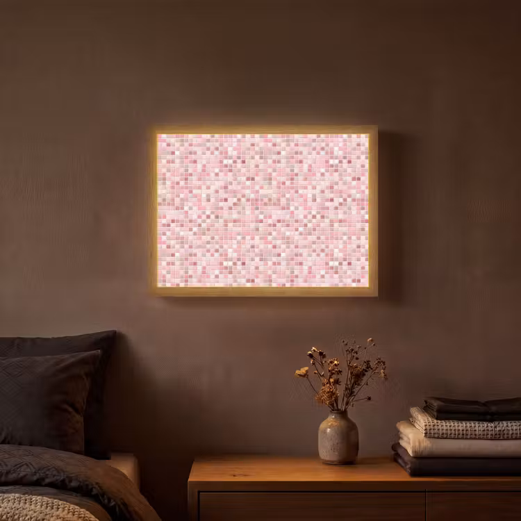 Lightbox - Wandlamp - Mozaïek - Patroon - Roze — 3