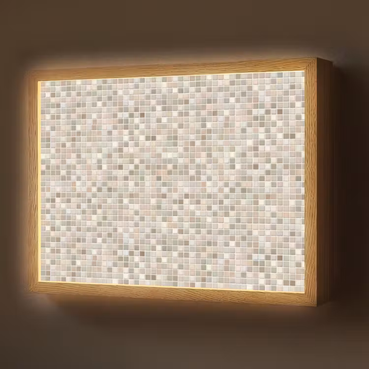 Lightbox - Wandlamp - Mozaïek - Patroon- Taupe — 1