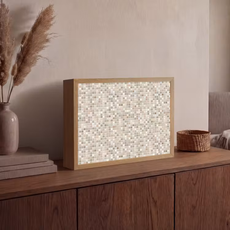Lightbox - Wandlamp - Mozaïek - Patroon- Taupe — 4