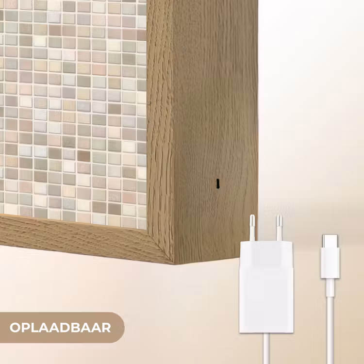 Lightbox - Wandlamp - Mozaïek - Patroon- Taupe — 7