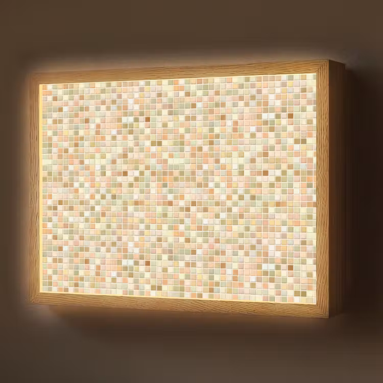 Lightbox - Wandlamp - Mozaïek - Patroon - Terracotta — 1