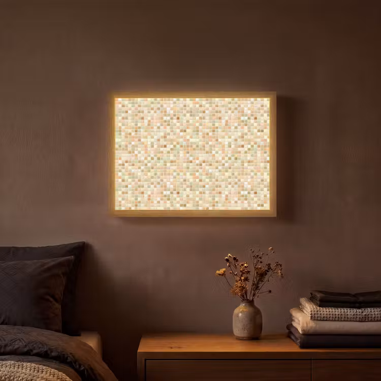 Lightbox - Wandlamp - Mozaïek - Patroon - Terracotta — 3