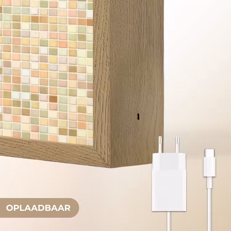 Lightbox - Wandlamp - Mozaïek - Patroon - Terracotta — 7