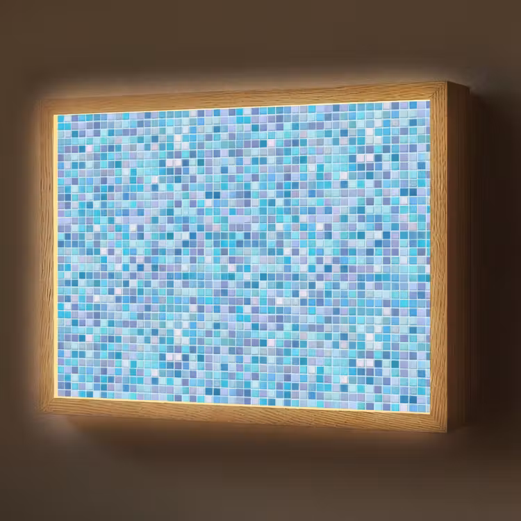 Lightbox - Wandlamp - Mozaïek - Patroon - Turquoise — 1