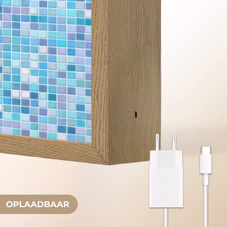 Lightbox - Wandlamp - Mozaïek - Patroon - Turquoise — 7