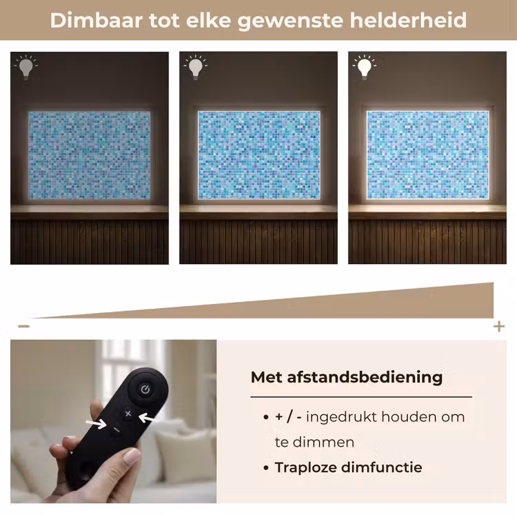 Lightbox - Wandlamp - Mozaïek - Patroon - Turquoise — 9