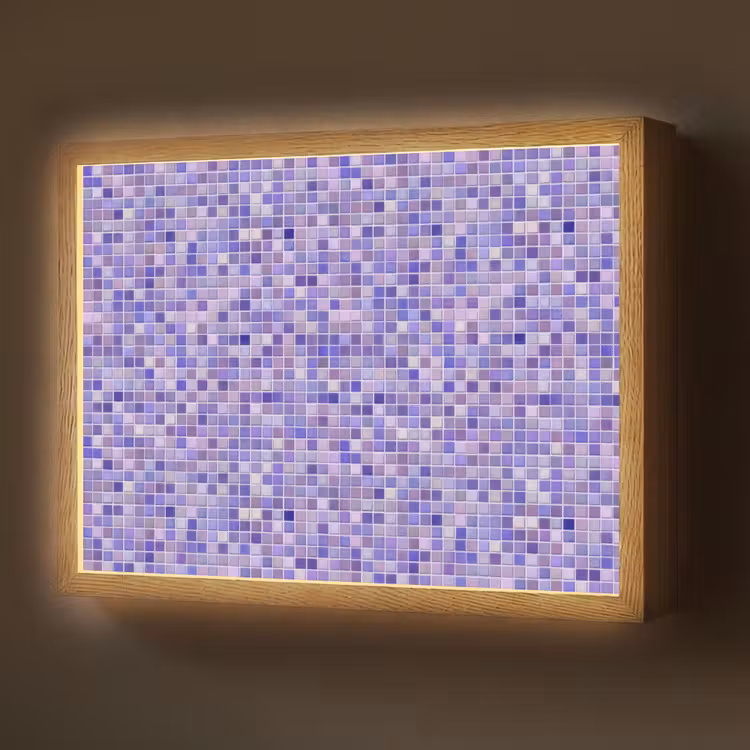 Lightbox - Wandlamp - Mozaïek - Tegels - Lila - Amethist — 1