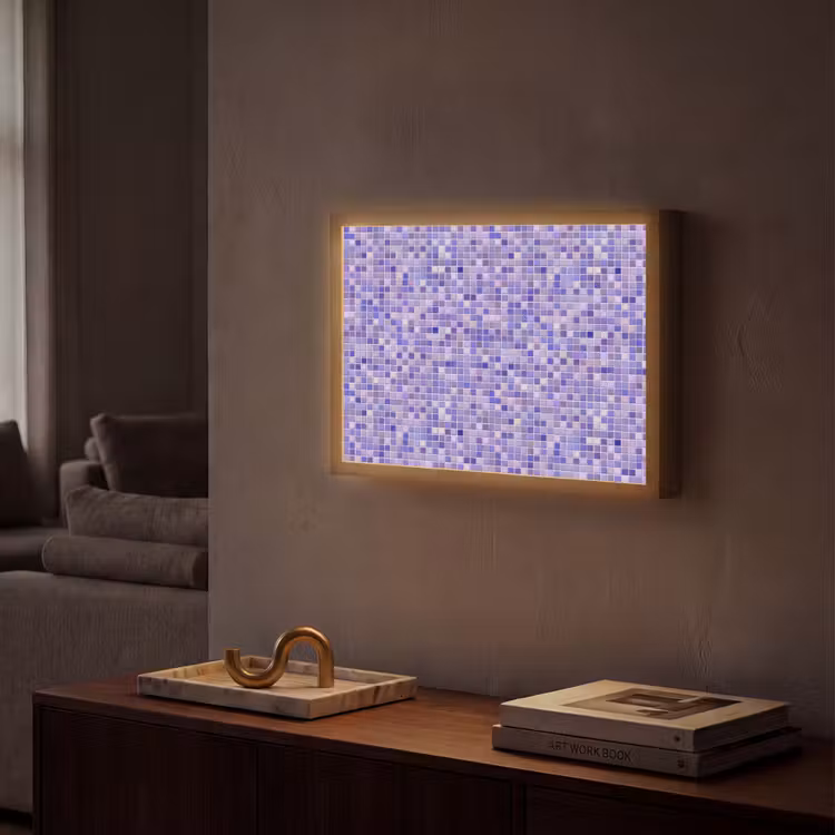 Lightbox - Wandlamp - Mozaïek - Tegels - Lila - Amethist — 2