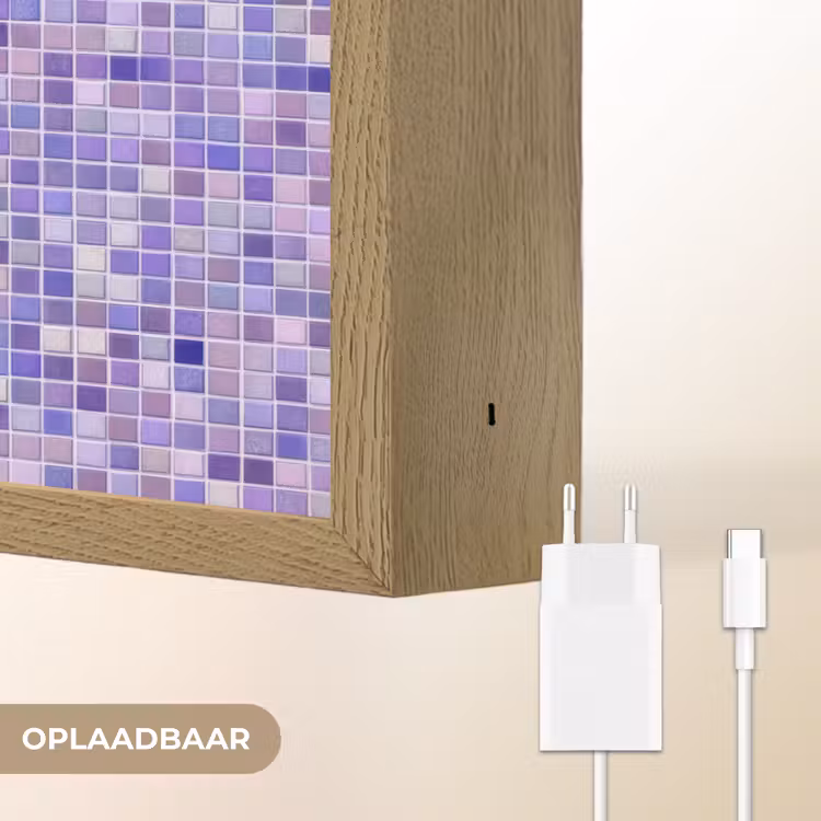 Lightbox - Wandlamp - Mozaïek - Tegels - Lila - Amethist — 7
