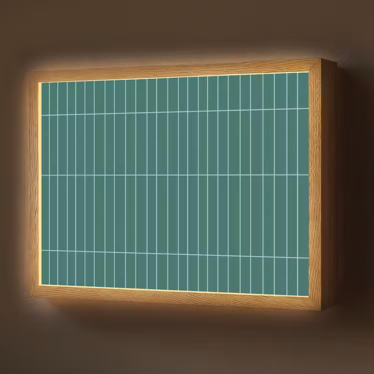 Lightbox - Wandlamp - Patroon - Tegel - Saliegroen — 1