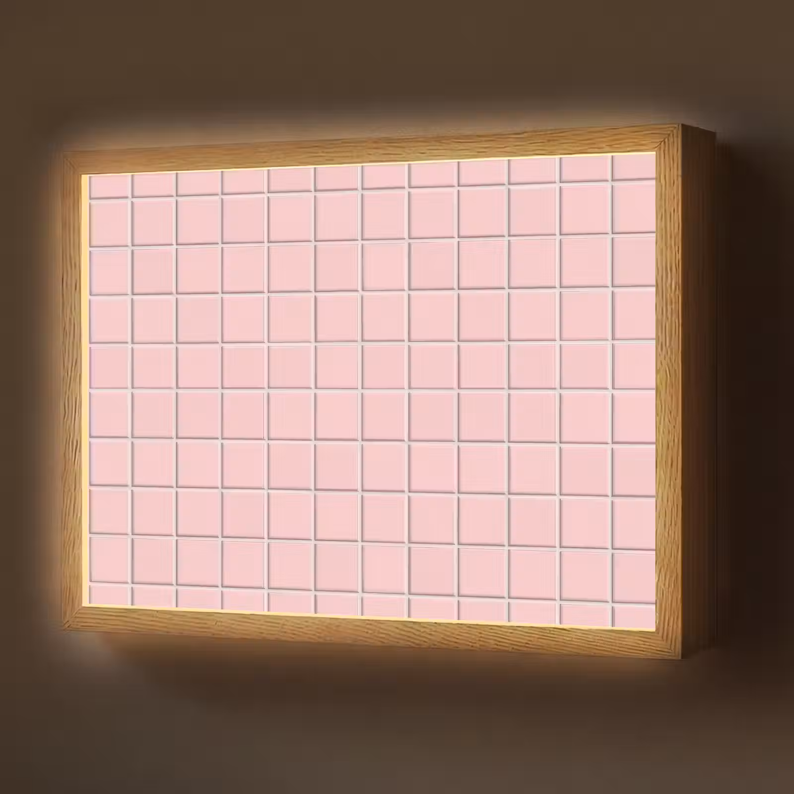Lightbox - Wandlamp - Patroon - Tegel - Pastelroze — 1