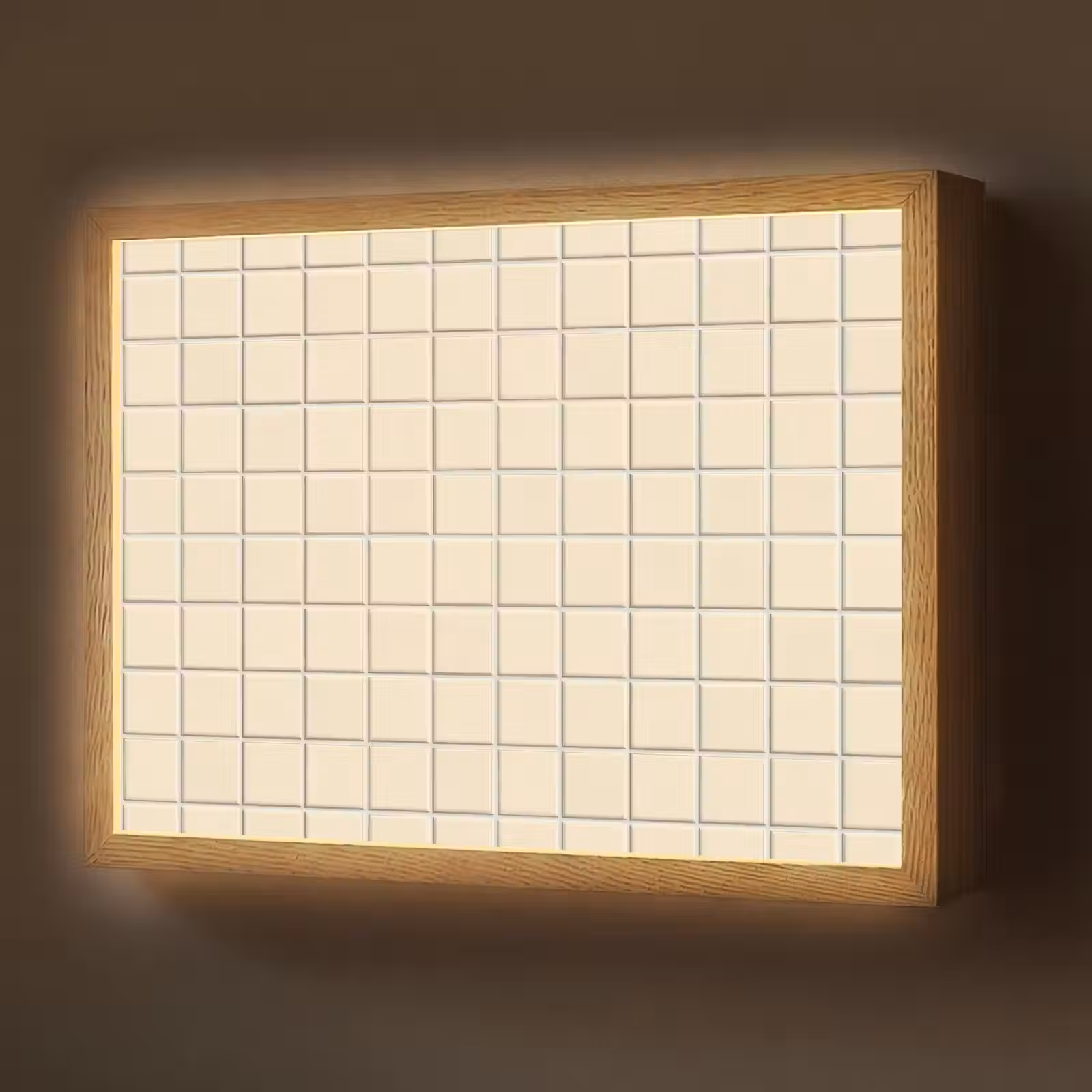 Lightbox - Wandlamp - Patroon - Tegels - Gebroken - Wit — 1