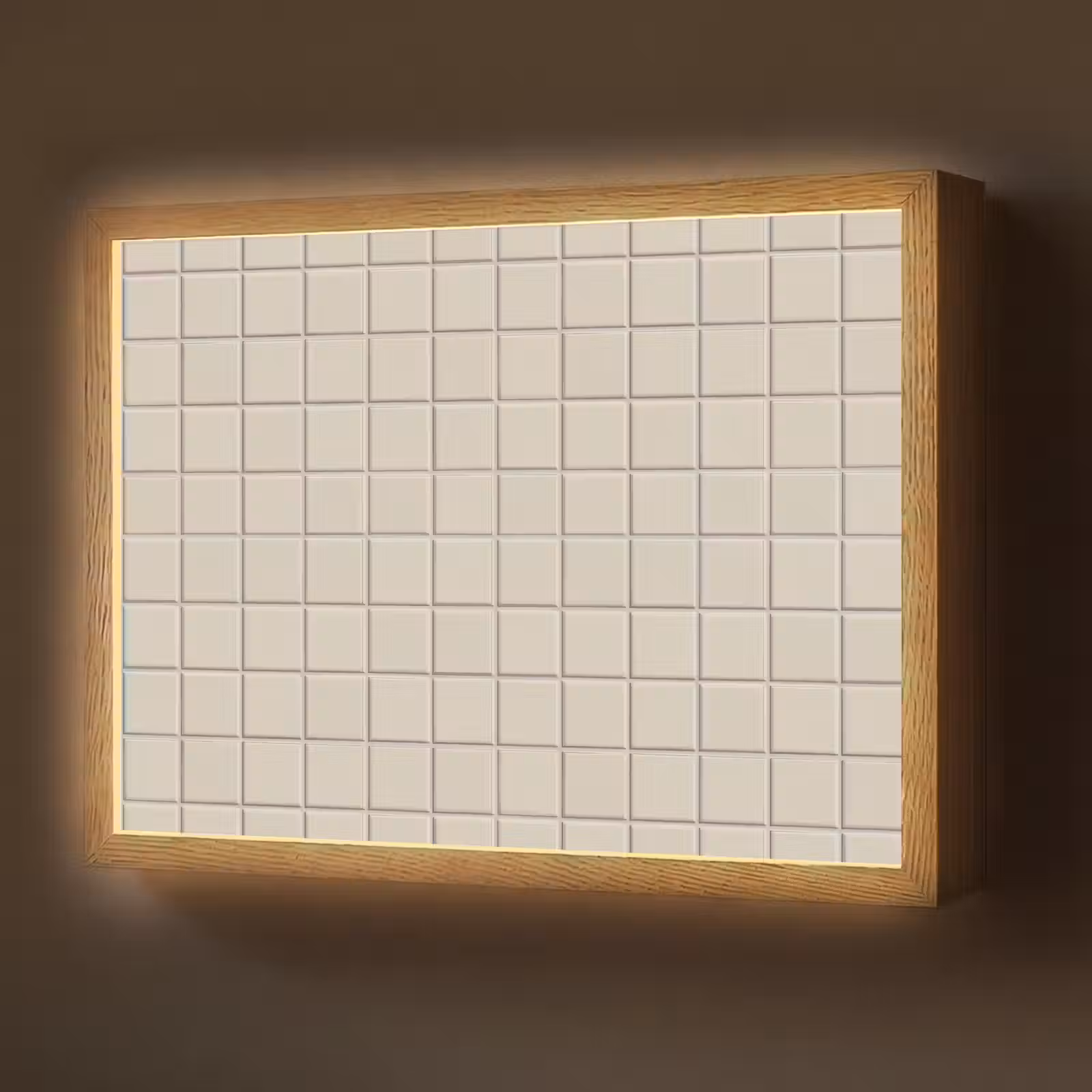 Lightbox - Wandlamp - Patroon - Tegels - Taupe — 1