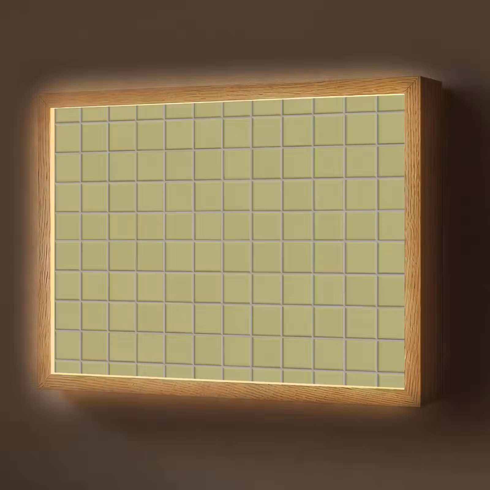 Lightbox - Wandlamp - Tegel - Patroon - Olijfgroen — 1
