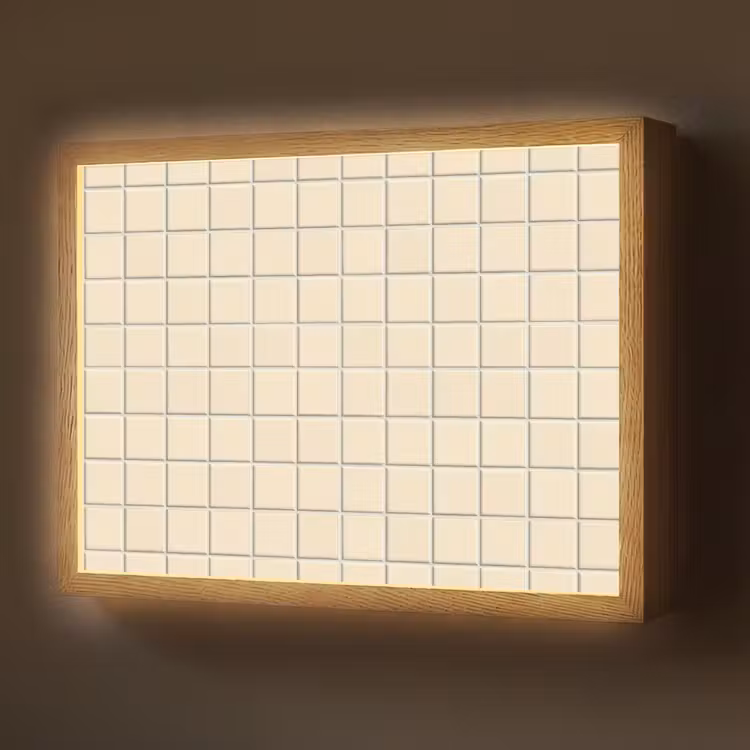 Lightbox - Wandlamp - Patroon - Tegels - Gebroken - Wit — 1