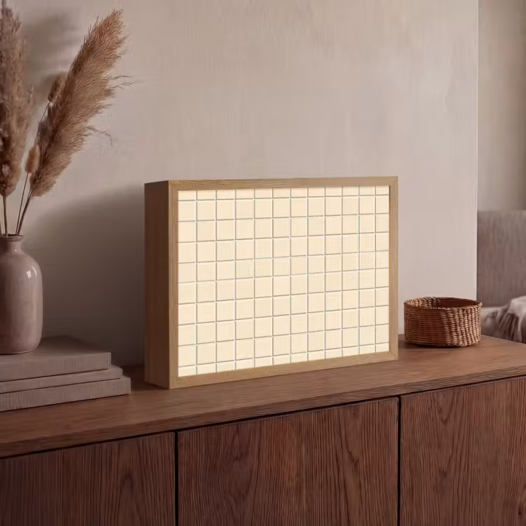 Lightbox - Wandlamp - Patroon - Tegels - Gebroken - Wit — 4