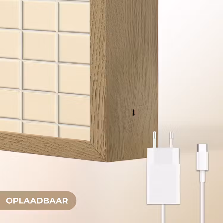 Lightbox - Wandlamp - Patroon - Tegels - Gebroken - Wit — 7