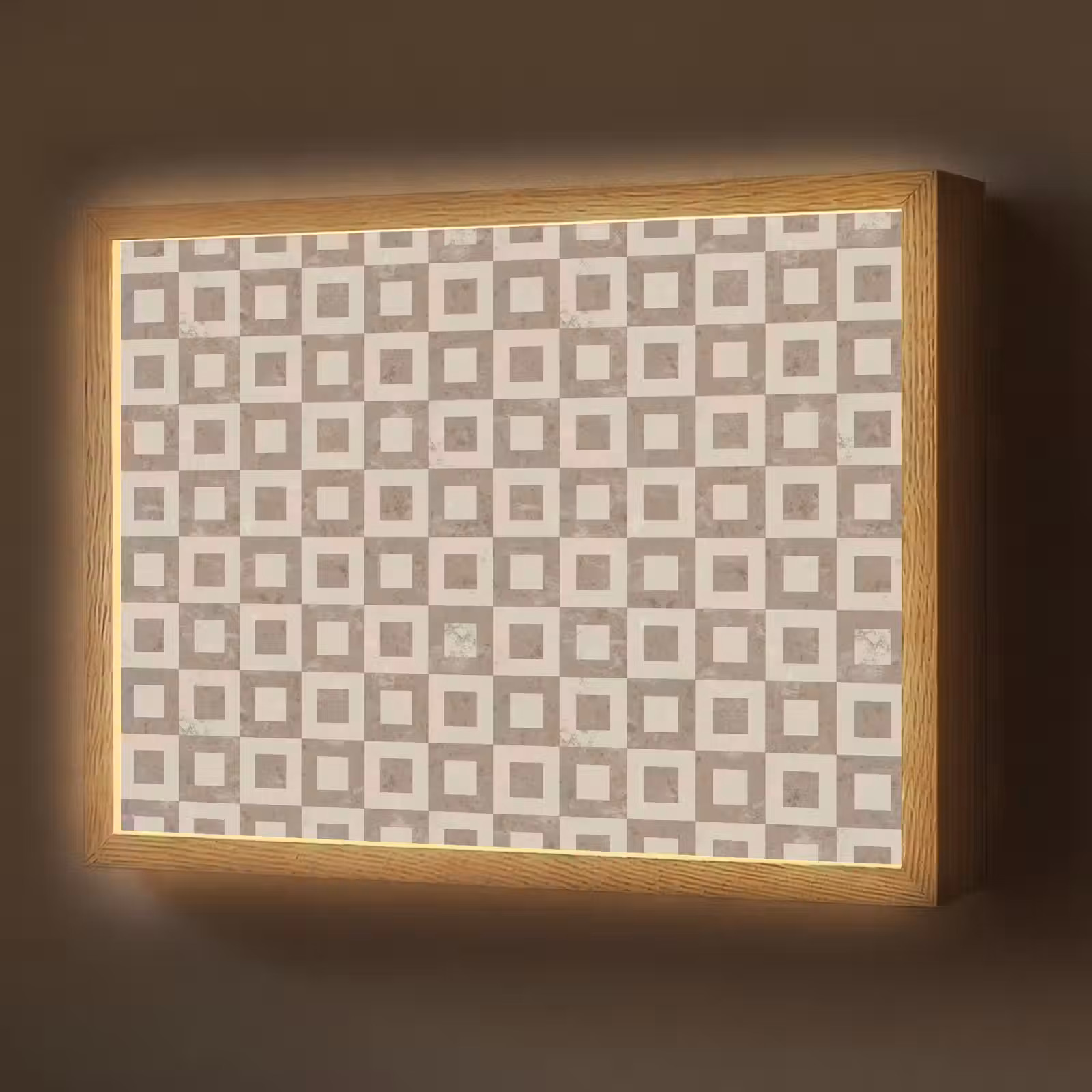 Lightbox - Wandlamp - Patroon - Marmer - Beige — 1
