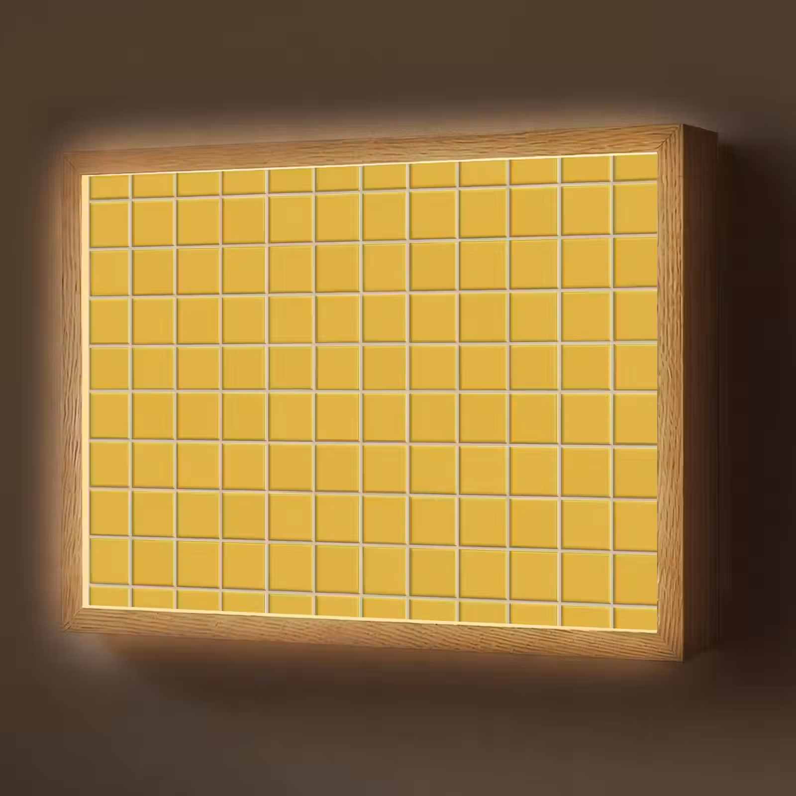 Lightbox - Wandlamp - Patroon - Tegel - Okergeel — 1