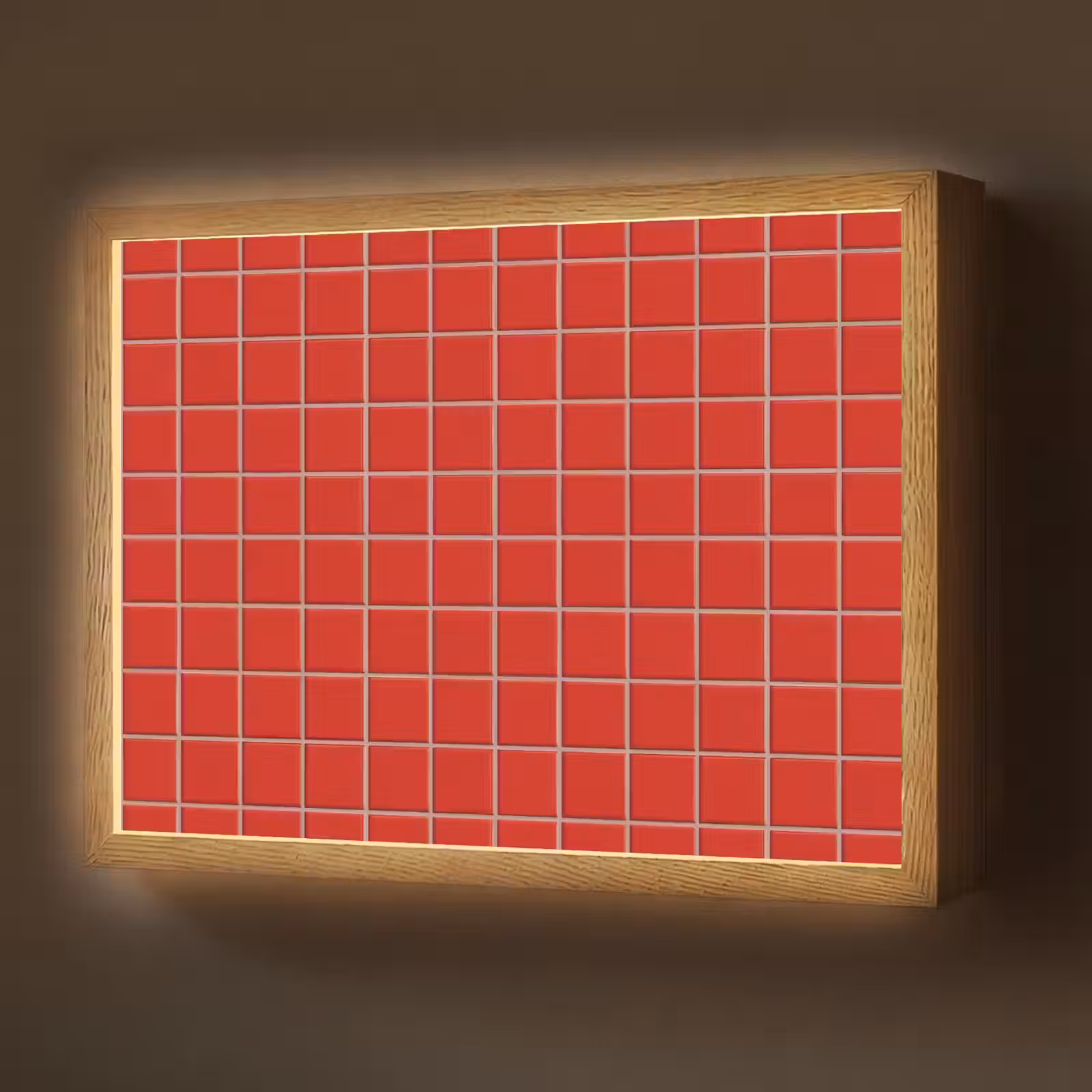 Lightbox - Wandlamp - Tegel - Patroon - Kersen - Rood — 1