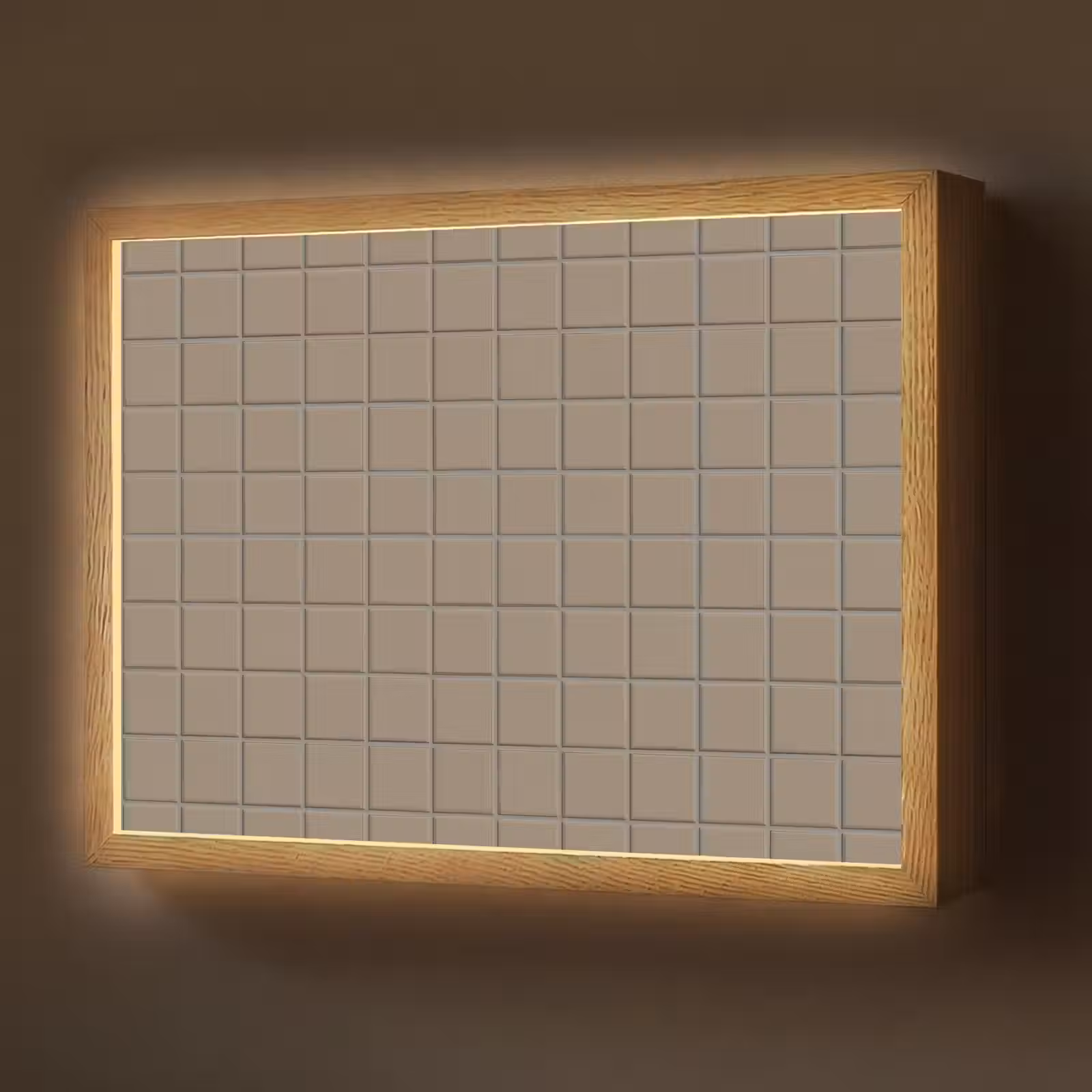 Lightbox - Wandlamp - Tegel - Patroon - Taupe — 1